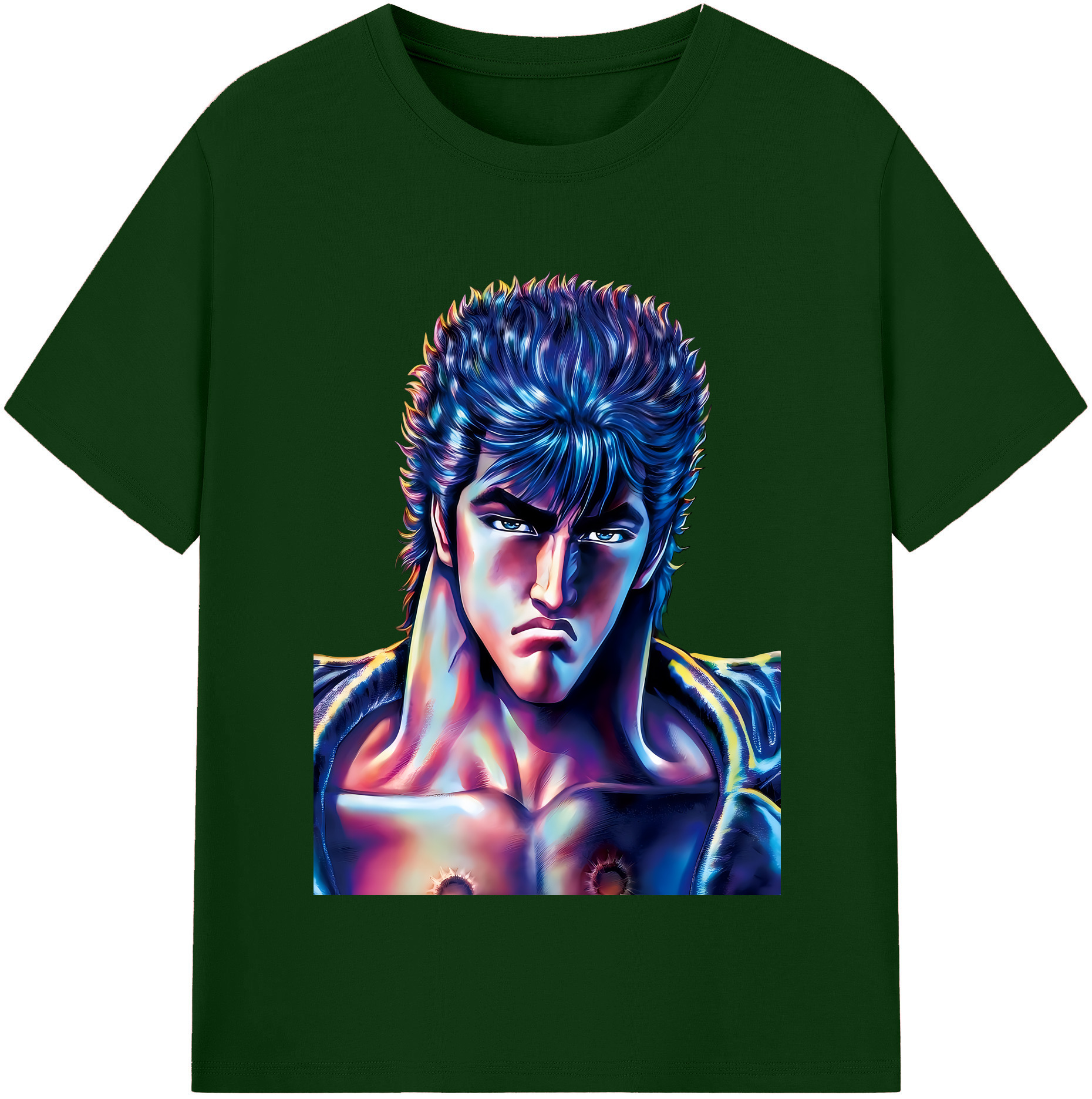 （画像用） 北斗の拳 Fist of the North Star 綿100％半袖Tシャツ（フロントプリント）